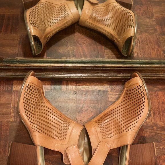 Women Roman Heel Pu Leather Hollow Out Peep - Picture 4 of 8